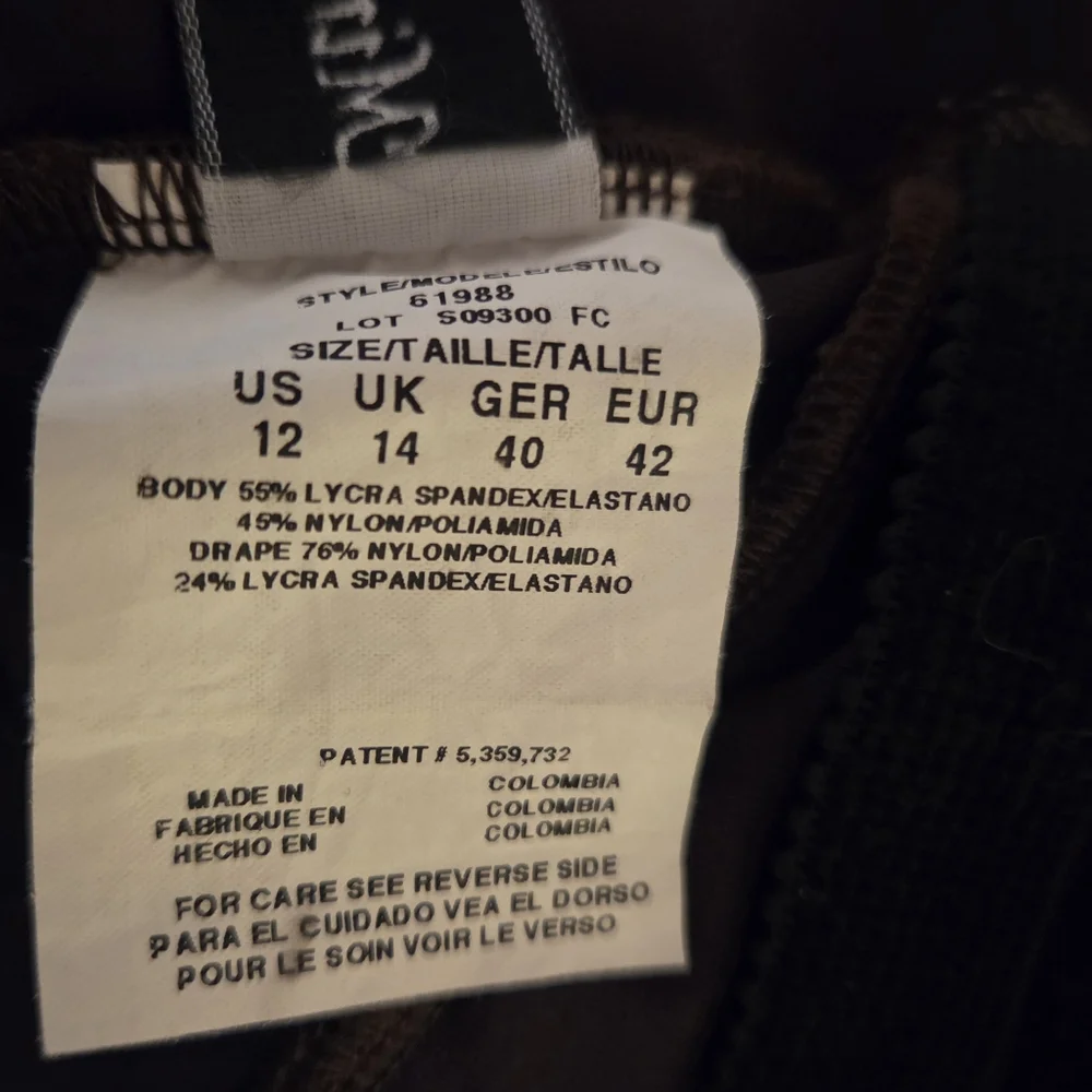 Miraclesuit Swimsuit Slimming Wrap Style Brown Size 12 - Picture 4 of 4